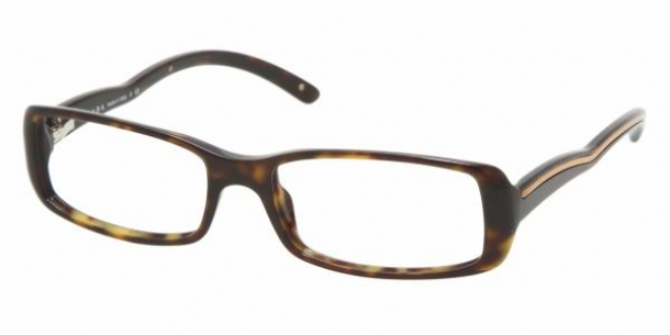 PRADA VPR06M Eyeglasses in color Hazelnut Mordore PRADA PR06ZV Brown Havana Logo Square Unisex Eyeglasses  main image 3