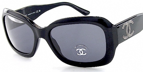 Chanel Black 5102 C501/87  54 17 135 with CC logo Sunglasses Chanel Black Frame Black Tint CC Logo Sunglasses-5102  main image 3