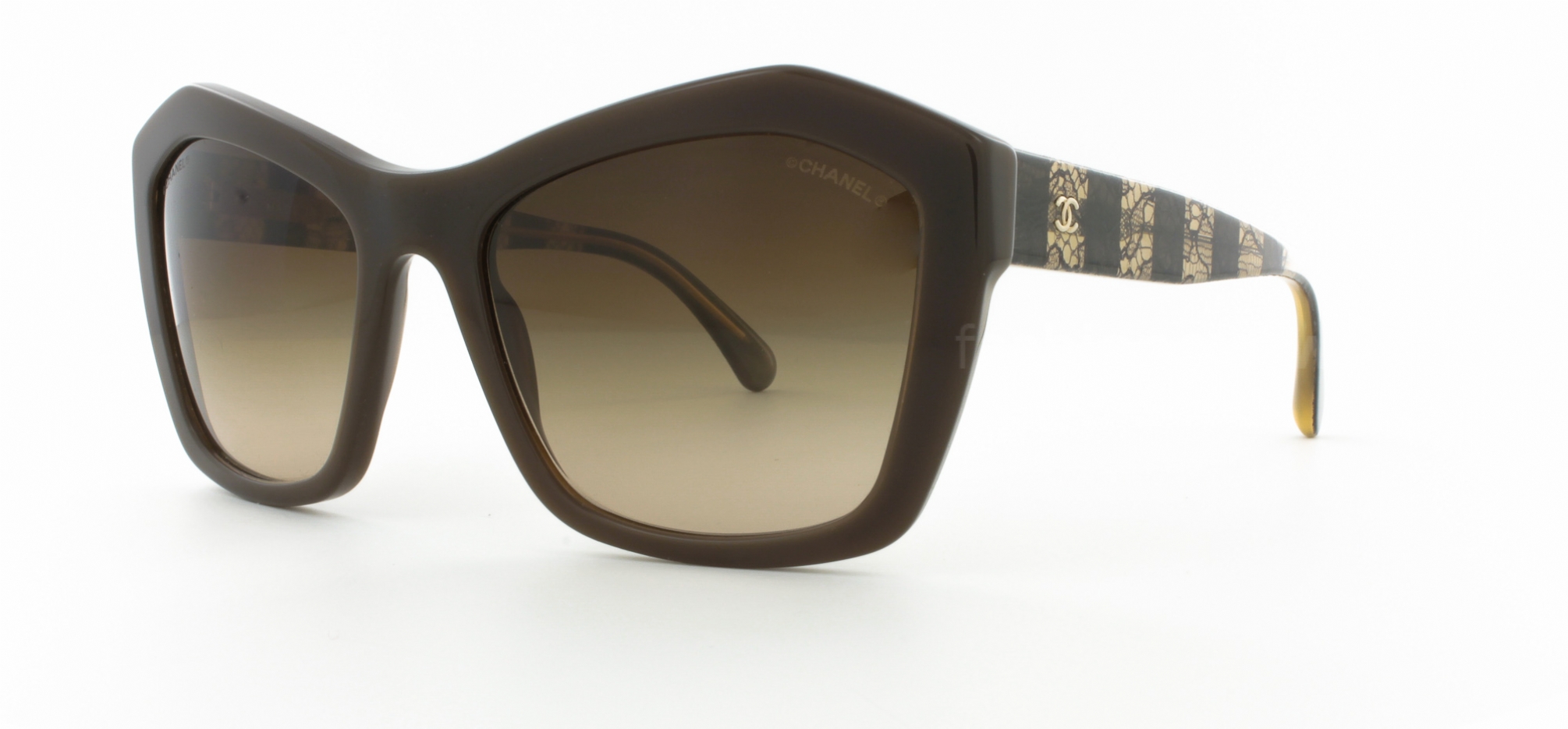 Chanel sunglasses polarized 5296 Chanel Acetate Lace Effect Sunglasses 5296 Black 1134542  main image 4