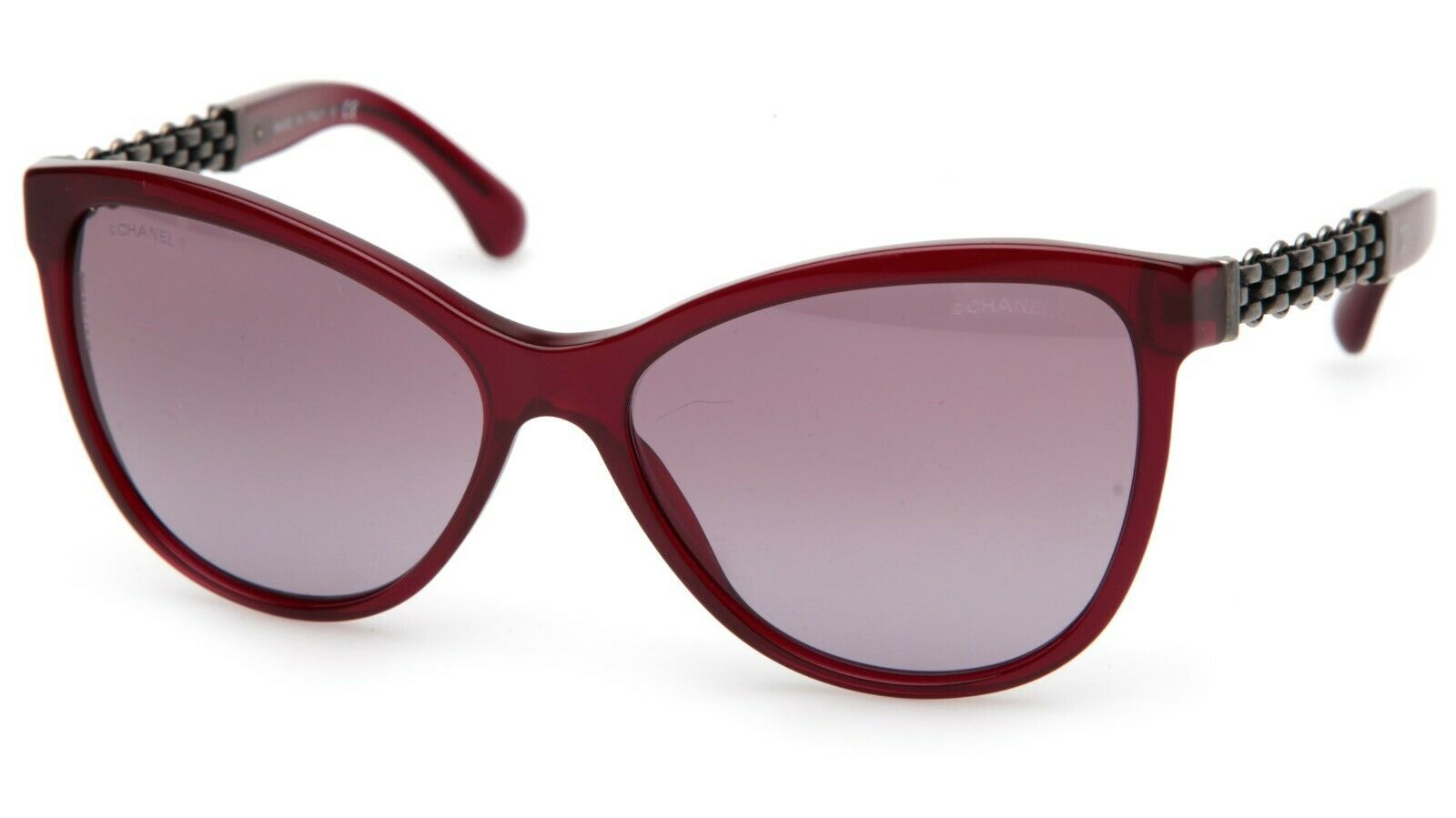 Chanel Sunglasses 5326-a Chanel Acetate Polarized Cat Eye Chain Sunglasses 5326 Black  main image 2