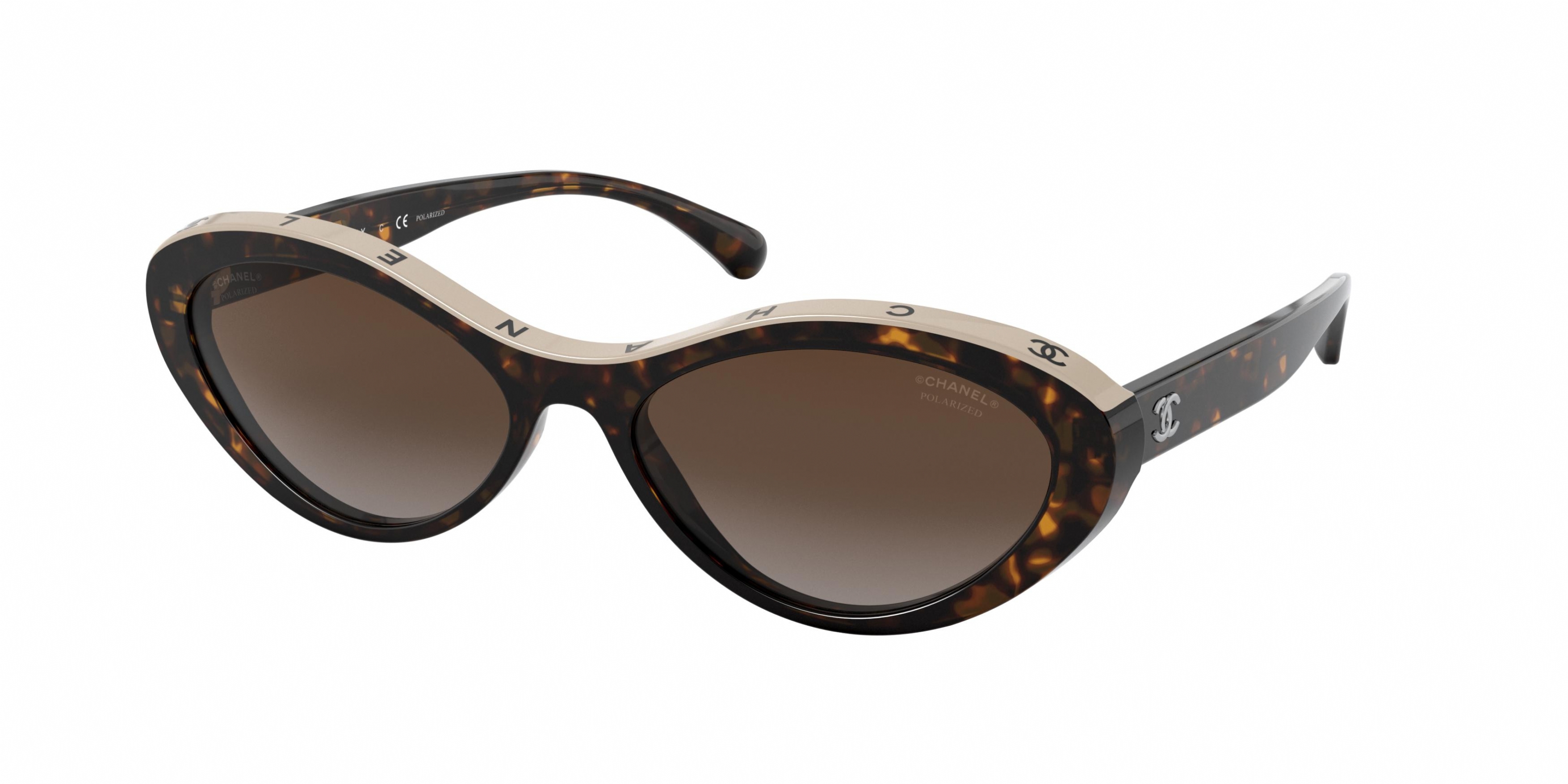 CHANEL 5416-A brown Round Logo Sunglasses Pre-loved Chanel 5410 Round Sunglasses - £170 main image 2