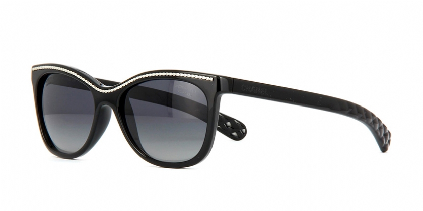 Chanel 6041 Black Cat-Eye Chain Sunglasses luxury-women-chanel-used-  main image 3