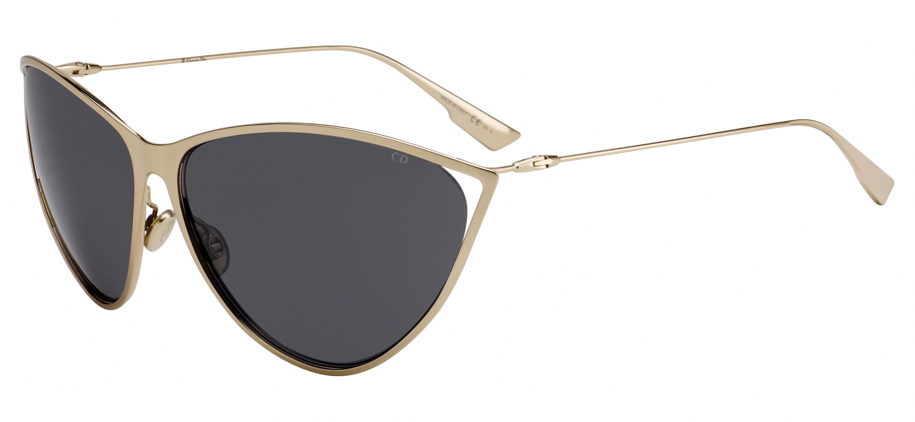 Christian Dior NewMotard Sunglasses Christian Dior Cat-Eye Tinted Sunglasses - Gold Sunglasses  main image 4