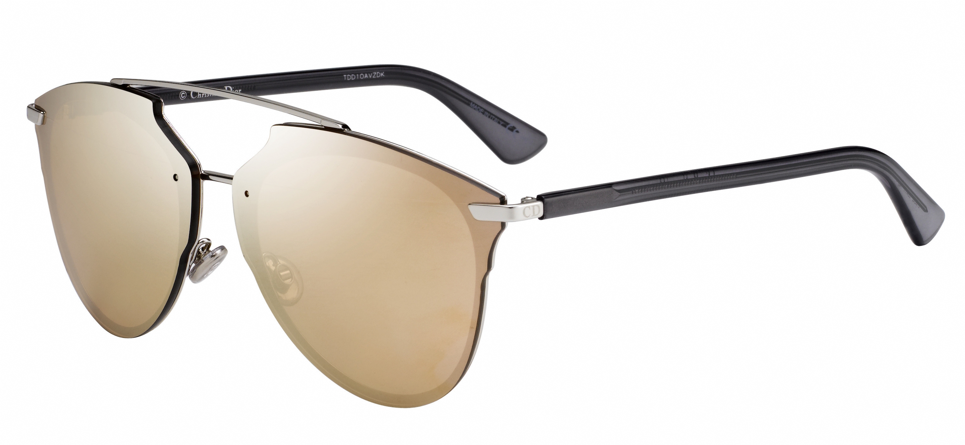 Dior Reflected Plld sunglasses Dior REFLECTED Sunglasses // Black + Gold Frames + Smoke  main image 3