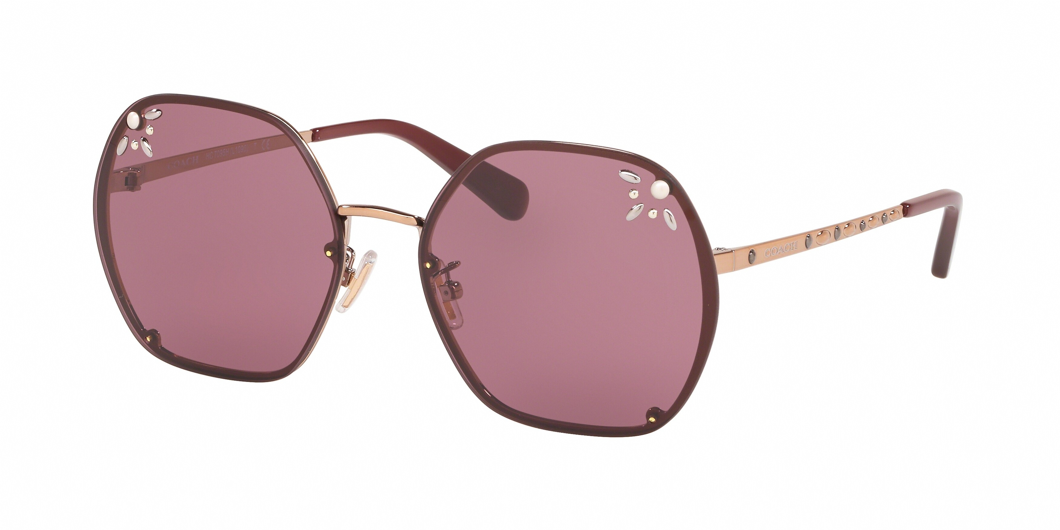 Coach Prairie Rivets Hexagon Sunglasses Coach 7095h Sunglasses main image 3