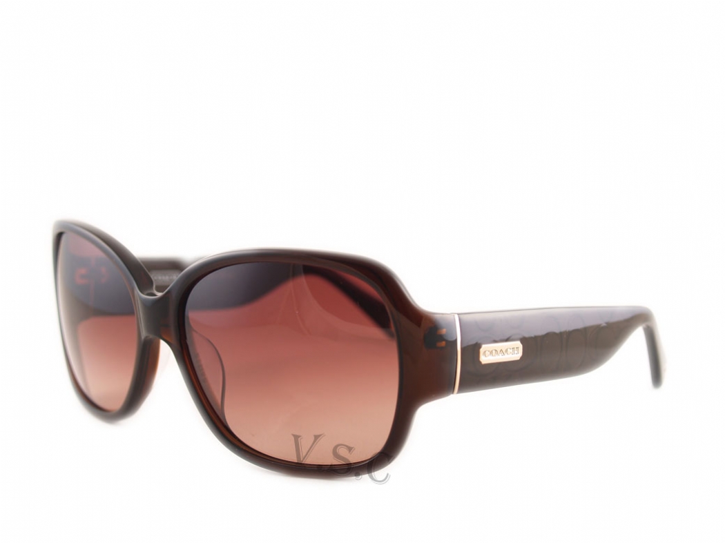 COACH Odessa S822 Women\'s Sunglasses Brown Full Rim Coach Odessa S822 Sand Brown Beige Sunglasses Frames 58-15  main image 4