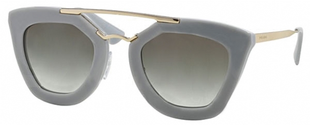 Prada light grey cinema sunglasses SPR09Q with case. Like new. Prada PR 09ZS M (54 - 18) with Grey lenses and Grey frame  main image 4