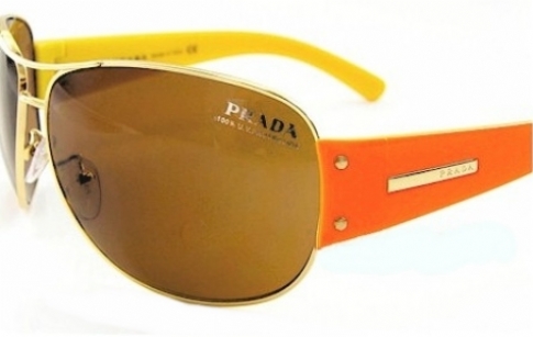 Prada Gold/Orange/Yellow SPR52G Aviator Sunglasses s-l1200.webp main image 2