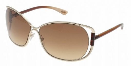 Tom Ford Eugenia TF156 Tom Ford Gold Frame Gradient Tint Eugenia Sunglasses-TF 156  main image 4