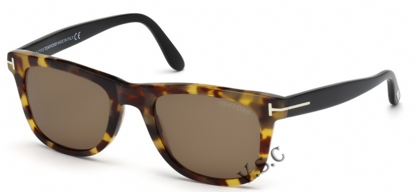 TOM FORD Leo TF336 ブラックサングラス Tom Ford Leo Acetate Square Polarized Sunglasses | Tom Ford
