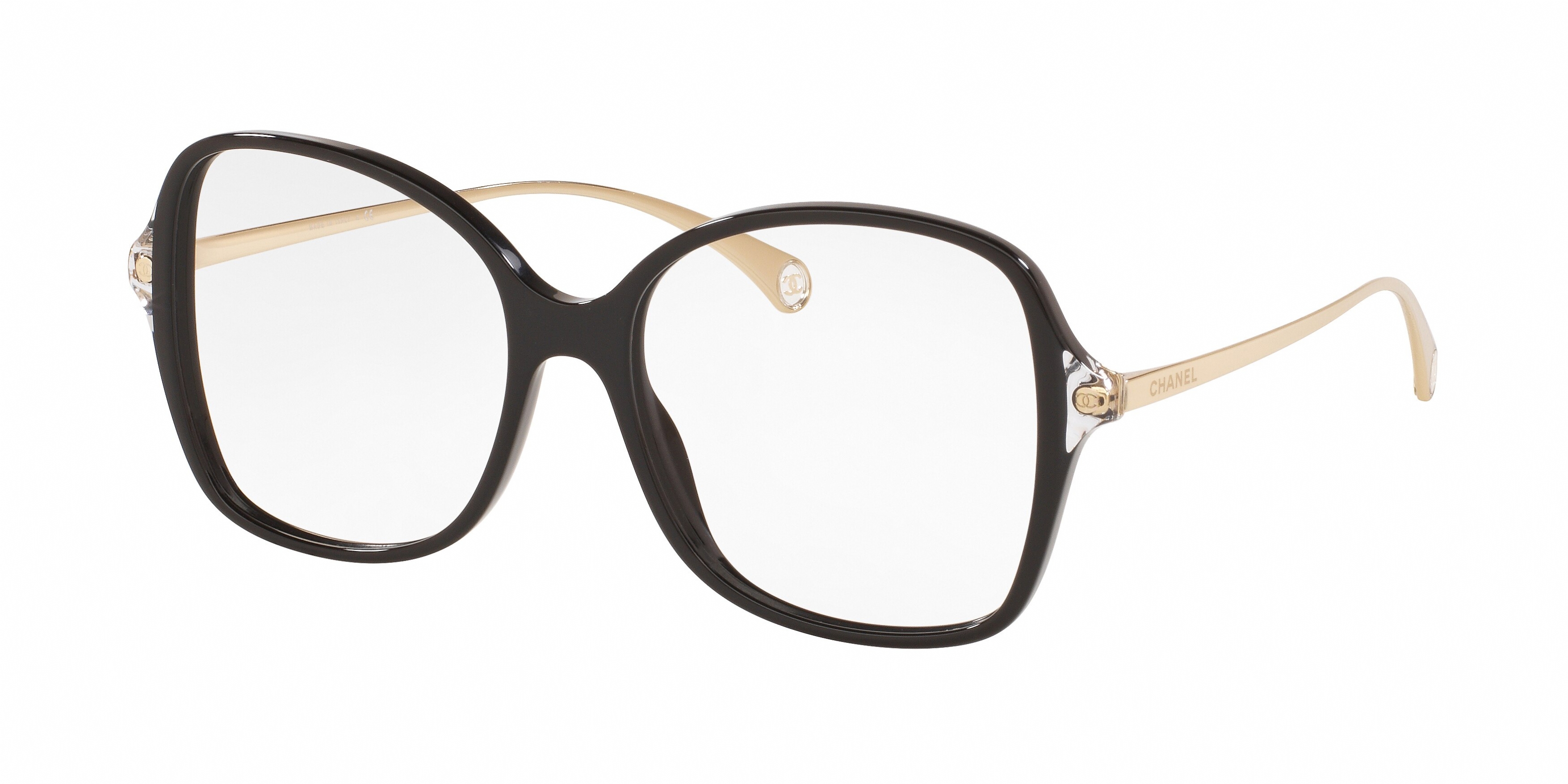 9049[T]CHANELシャネル 3393 C.501 眼鏡フレーム 伊達メガネ 黒縁
