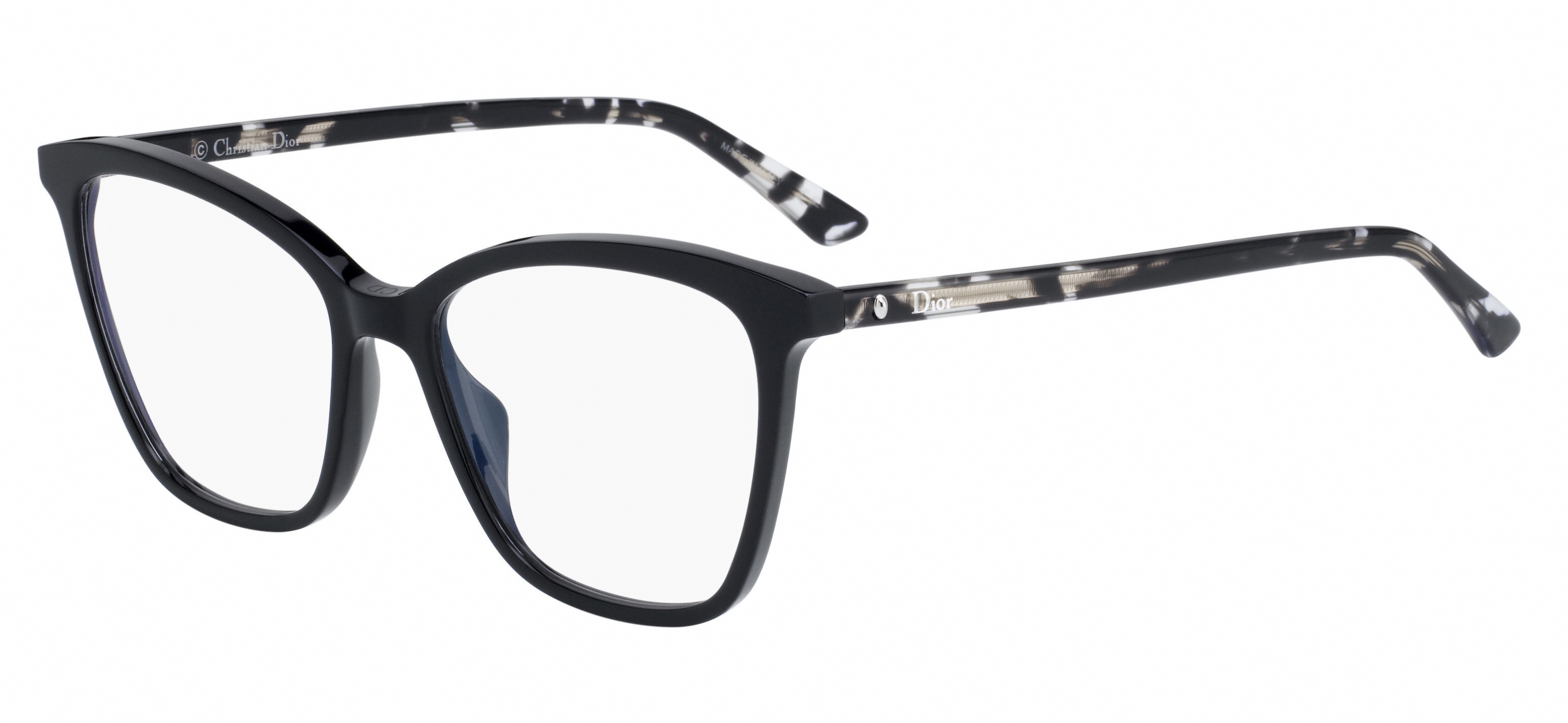 メガネ Dior Eyeglass Frame MONTAIGNE40 C9C Leopard Print DIOR CD40072U XL (60 - 18) with Violet lenses and Brown
