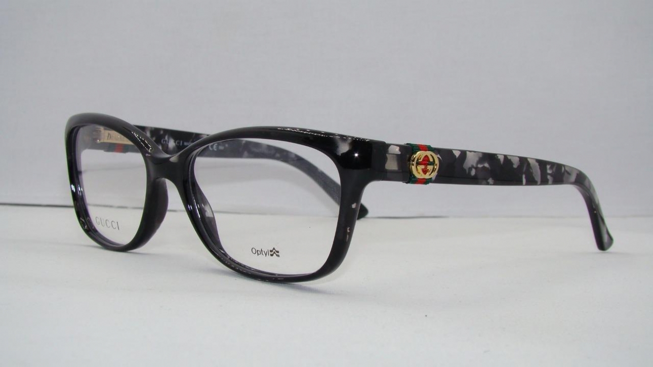 Gucci GG 3683 Cat-Eye Two Tone Glasses with signature GG Gucci Cat-Eye Recycled Acetate Sunglasses | Neiman Marcus main image 4