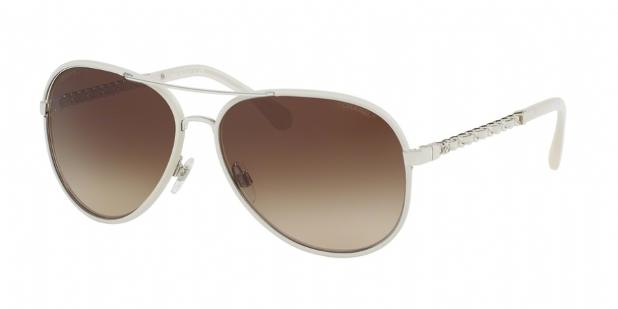 Chanel Sunglasses 4219-Q c.108/S8 Black Silver Woven Leather