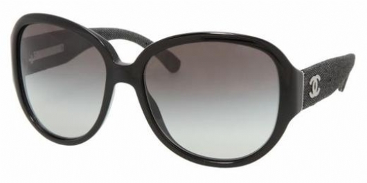 CHANEL  Denim CC Sunglasses 5163 Black CHANEL | Accessories | Chanel Denim Cc Sunglasses 563 Black  main image 3