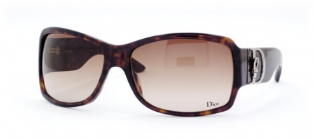 Christian Dior サングラスサイドロゴラインストーンブラウン