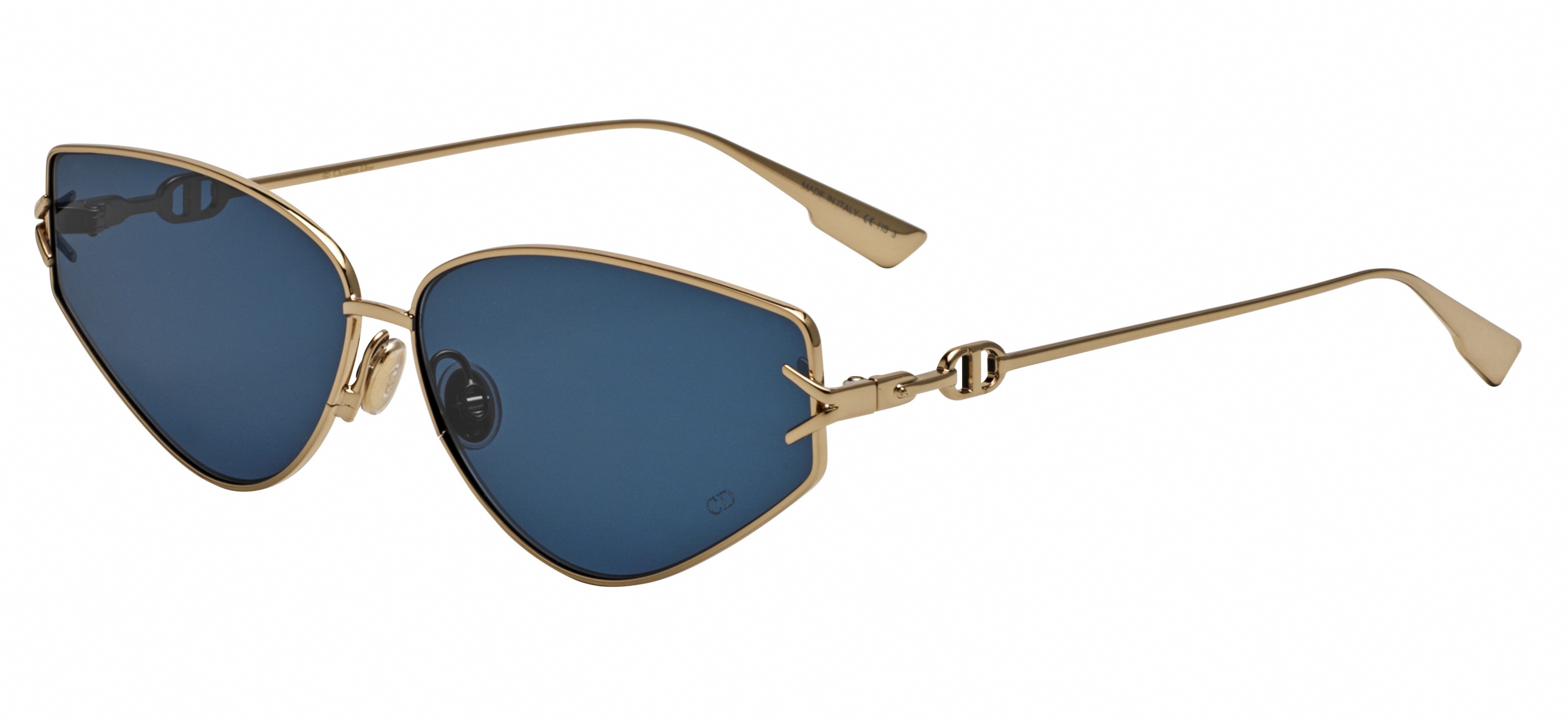 美品✨Christian Dior Logo Gold Sunglasses Christian Dior Women's Sunglasses, Gold Monogram, Logo Studs