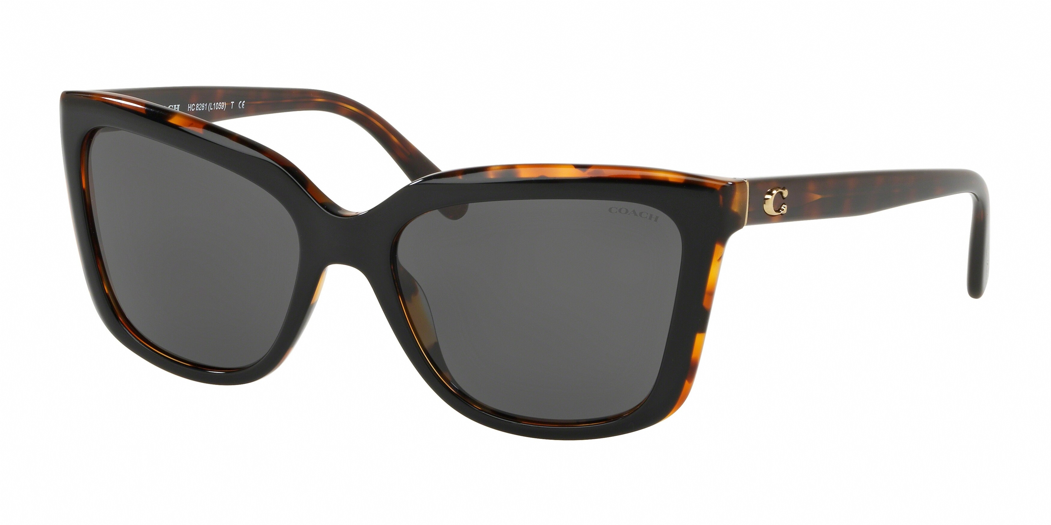 COACH HC 8261 (L1059) 544687 (Black/Tortoise) 56•18•140 COACH SUNGLASSES FRAMES Coach HC8261 544687 Sunglasses Black Tortoise 56mm... | Lens  main image 2