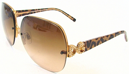 DOLCE GABBANA 2050B Sunglasses in color 3038G Dolce&Gabbana DG4503 XL (57 - 19) with Blue lenses and Brown  main image 4