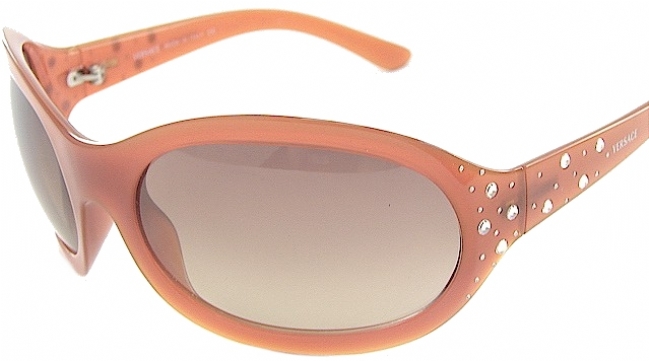 Versace Sunglasses 4063 B Versace Havana Brown Women Swarovski Oval Sunglasses 4063-B  main image 4