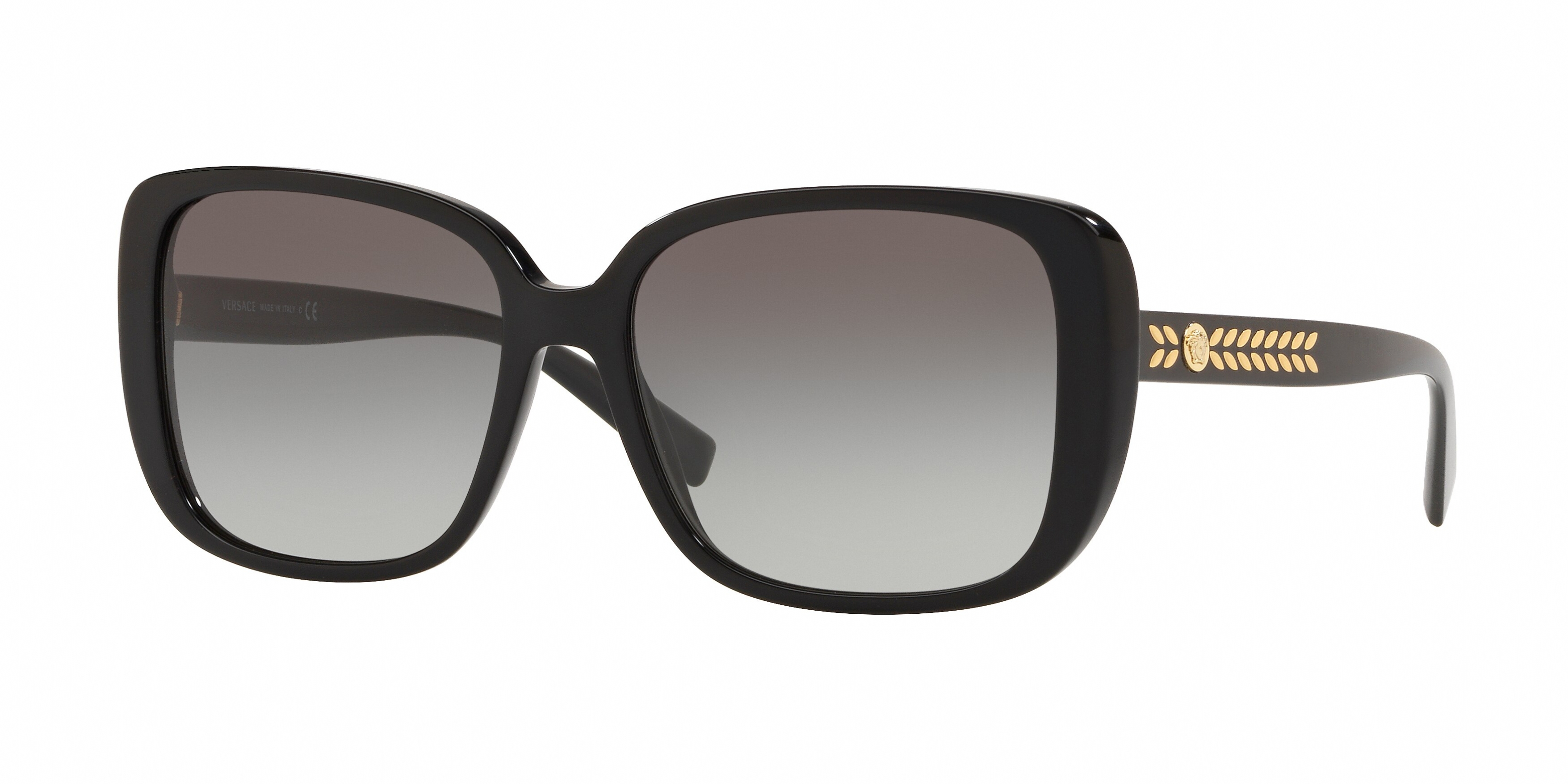 Versace 4357 Brown Sunglasses Versace VE4407D Asian Fit 532413 Oval Transparent Brown  main image 3